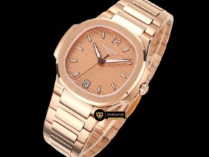 Patek Philippe 7118 Nautilus Pembe Kadran 35mm Rose Kasa ETA