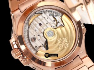 Patek Philippe 7118 Nautilus Pembe Kadran Rose Kasa Full Taş Bezel ETA