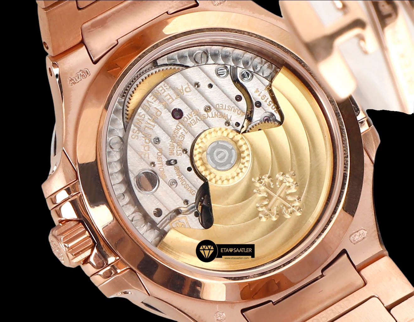 Patek Philippe 7118 Nautilus Pembe Kadran Rose Kasa Full Taş Bezel ETA