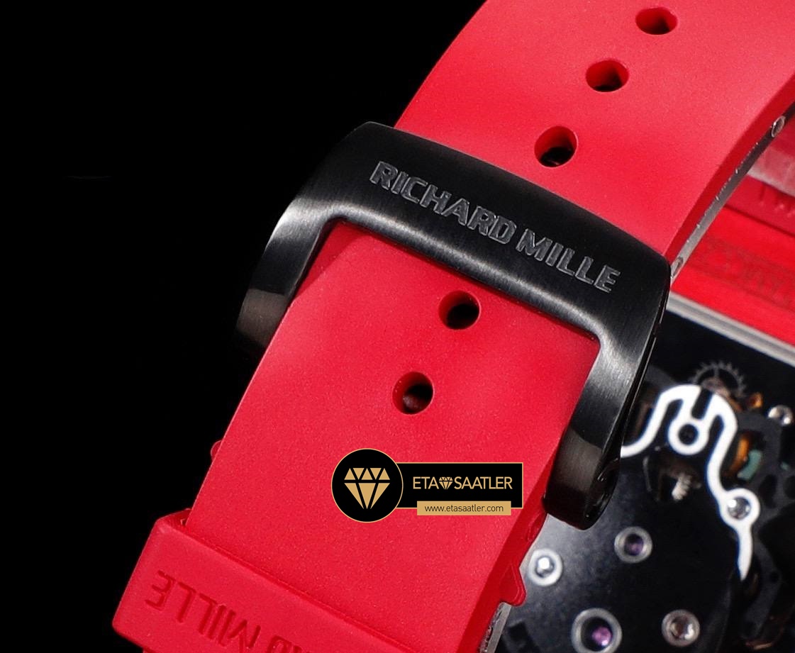 Richard Mille RM052 Taşlı İskelet Kadran Kırmızı Carbon Bezel YSF Tourbillon V2 ETA (7) Richard Mille RM052 Taşlı İskelet Kadran Kırmızı Carbon Bezel YSF Tourbillon V2 ETA