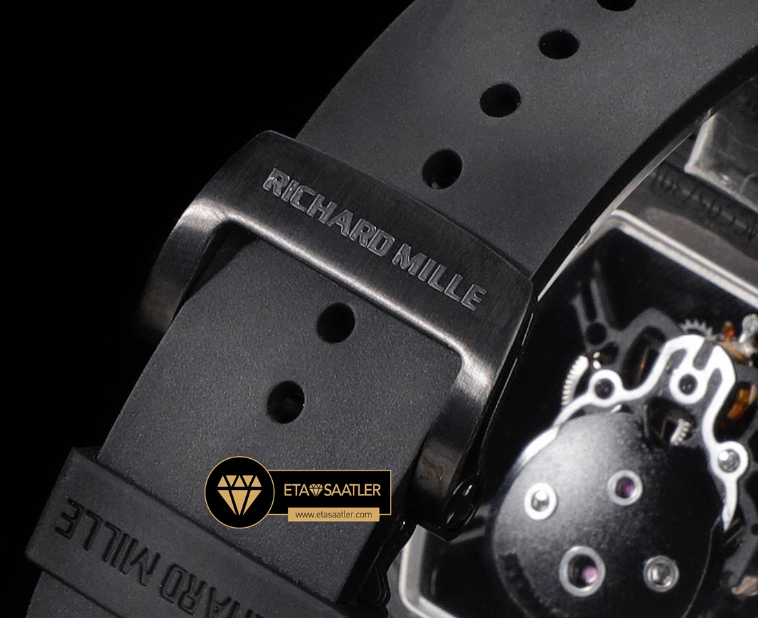 Richard Mille RM052 Taşlı Kafatası Kadran Siyah Carbon Çerçeve YSF Tourbillon V2 ETA