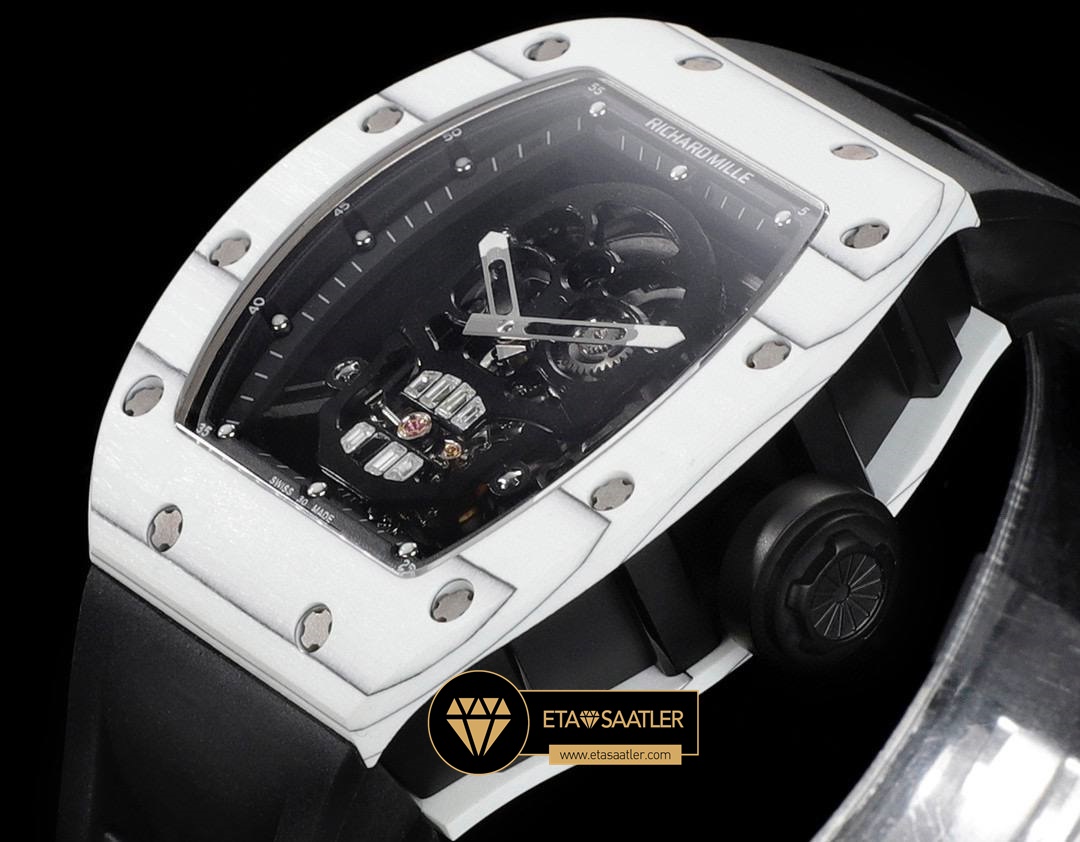 Richard Mille RM052 Taşlı Kurukafa Kadran Carbon Kasa YSF Tourbillon V2 ETA