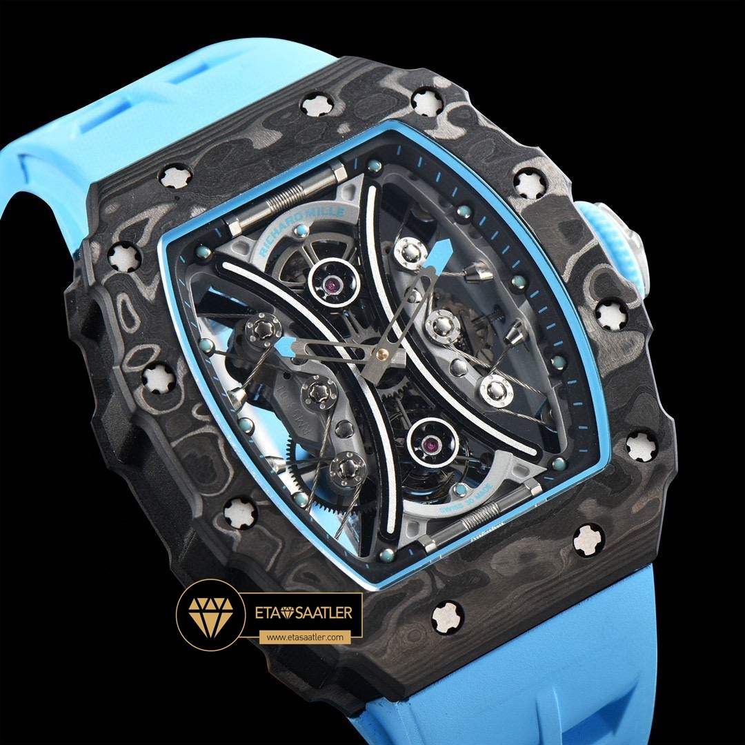 Richard Mille RM053-01 Skeleton Dial Real Forge Carbon Rubber Strap YSF Tourbillon V2 ETA