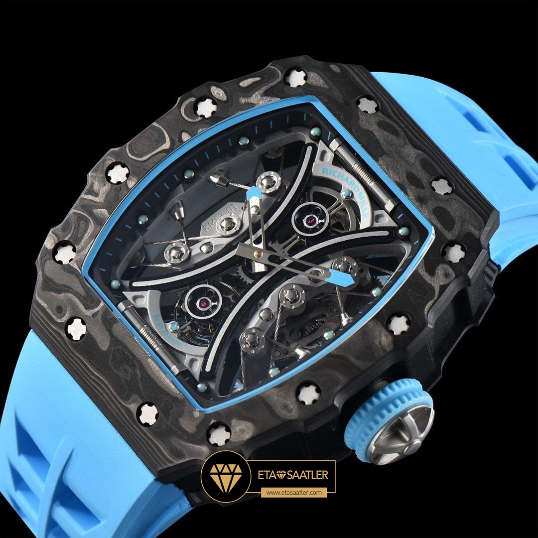 Richard Mille RM053-01 Skeleton Dial Real Forge Carbon Rubber Strap YSF Tourbillon V2 ETA