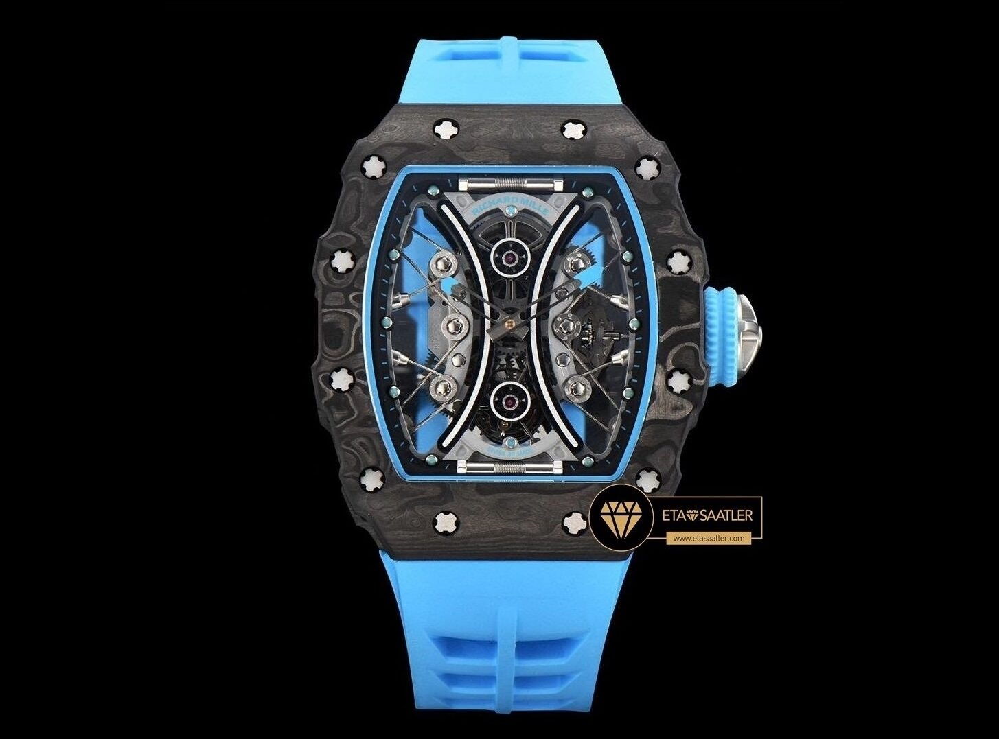 Richard Mille RM053-01 Skeleton Dial Real Forge Carbon Rubber Strap YSF Tourbillon V2 ETA