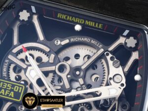 Richard Mille RM35-01 NTPT Carbon Kasa Örme Deri Kordon İskelet Kadran SONIC V2 ETA