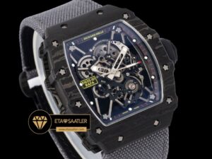 Richard Mille RM35-01 NTPT Carbon Kasa Örme Deri Kordon İskelet Kadran SONIC V2 ETA