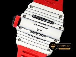 Richard Mille RM35-01 RAFA Beyaz NTPT Carbon Kasa Kırmızı Kauçuk Kordon SONIC V2 ETA