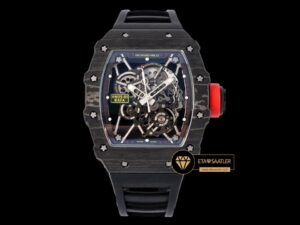 Richard Mille RM35-01 Rafael Nadal NTPT Carbon Kasa İskelet Kadran SONIC V2 ETA