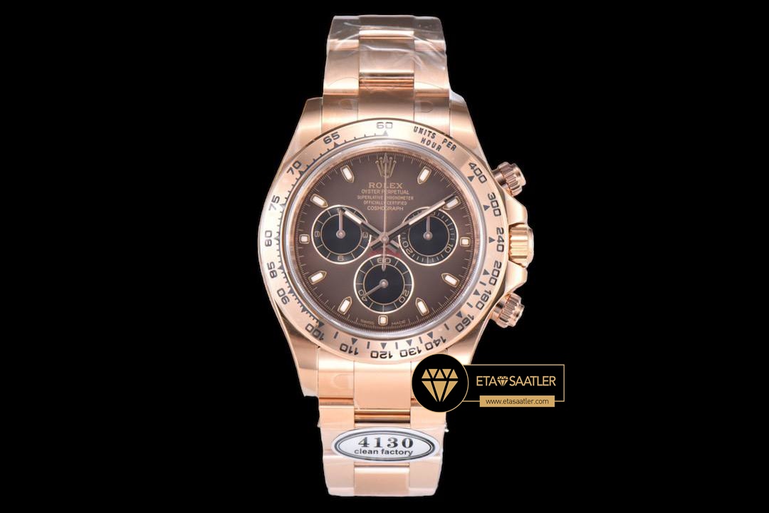 Rolex Daytona 116505 Cosmograph 904L Rose Çelik Clean 4130 V2 ETA