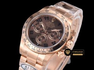 Rolex Daytona 116505 Rakamlı Kahve Kadran 904L Çelik Clean 4130 V2 ETA