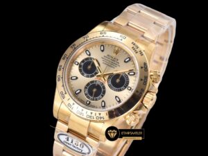 Rolex Daytona 116508 Kronograf Altın Kadran 904L Çelik Clean 4130 V2 ETA