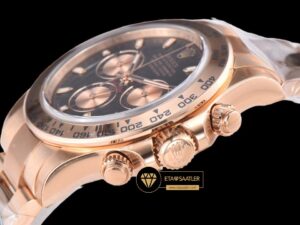 Rolex Daytona 116508 Rose Çelik Siyah Kadran Clean 4130 V2 ETA