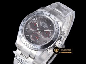 Rolex Daytona 116509 Rakamlı Gri Kadran 904L Çelik Clean 4130 V2 ETA