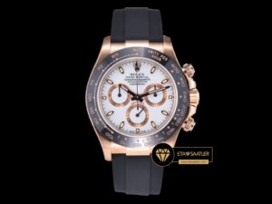 Rolex Daytona 116515 Rakamlı Beyaz Lume Kadran Kauçuk Kordon Clean 4130 V2 ETA