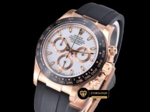 Rolex Daytona 116515 Rakamlı Beyaz Lume Kadran Kauçuk Kordon Clean 4130 V2 ETA