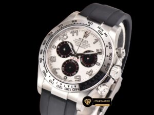 Rolex Daytona 116519 Rakamlı Beyaz Kadran Kauçuk Kordon Clean 4130 V2 ETA