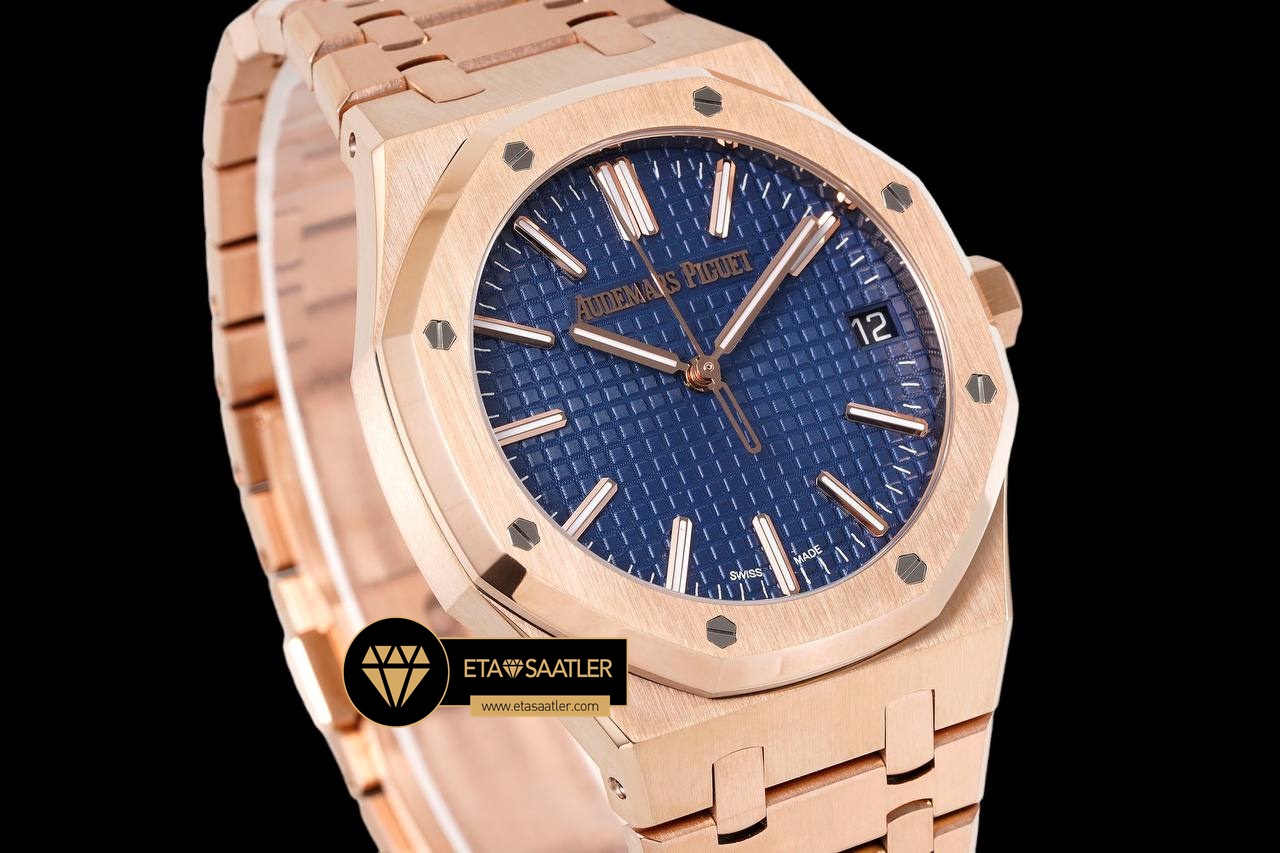 Audemars Piguet Royal Oak 15510OR Mavi Kadran Rose Super Clone ETA