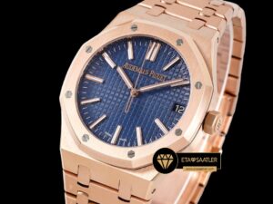 Audemars Piguet Royal Oak 15510OR Mavi Kadran Rose Super Clone ETA