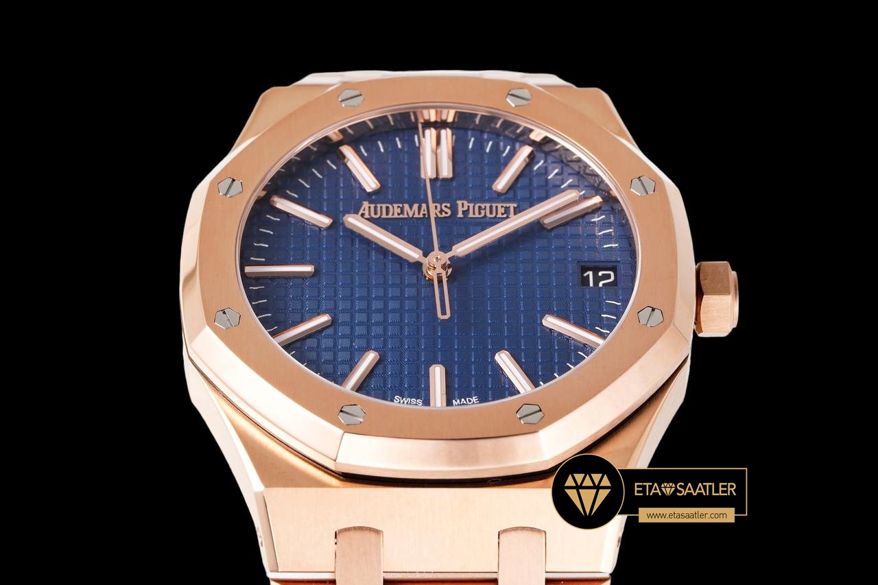 Audemars Piguet Royal Oak 15510OR Mavi Kadran Rose Super Clone ETA