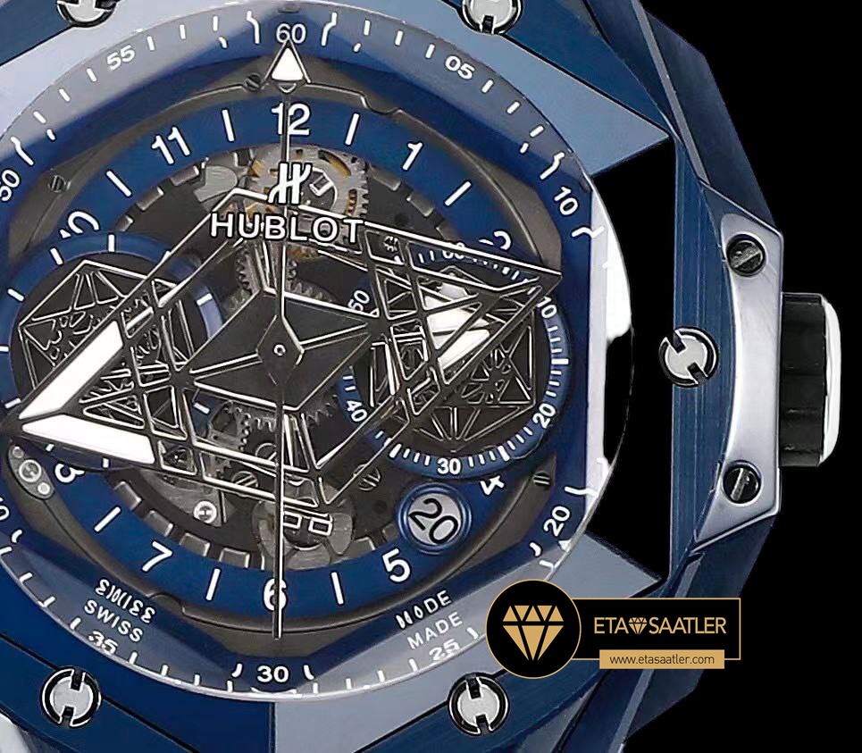 Hublot Big Bang Sang Blue II HUB1240 İskelet Kadran Super Clone ETA