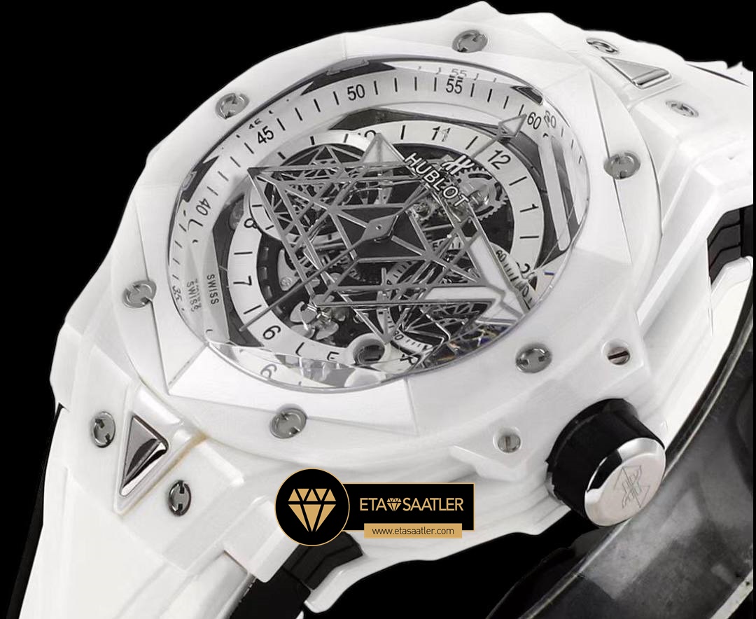 Hublot Big Bang Sang White II HUB1240 İskelet Kadran Super Clone ETA