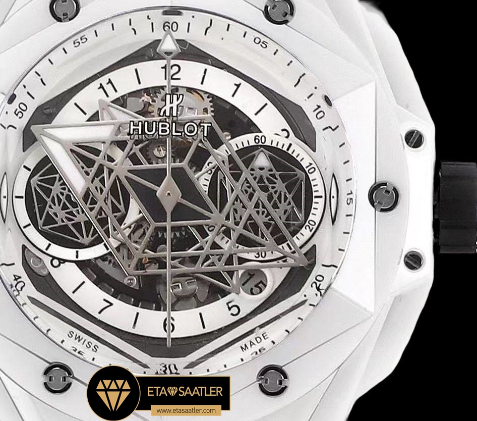 Hublot Big Bang Sang White II HUB1240 İskelet Kadran Super Clone ETA