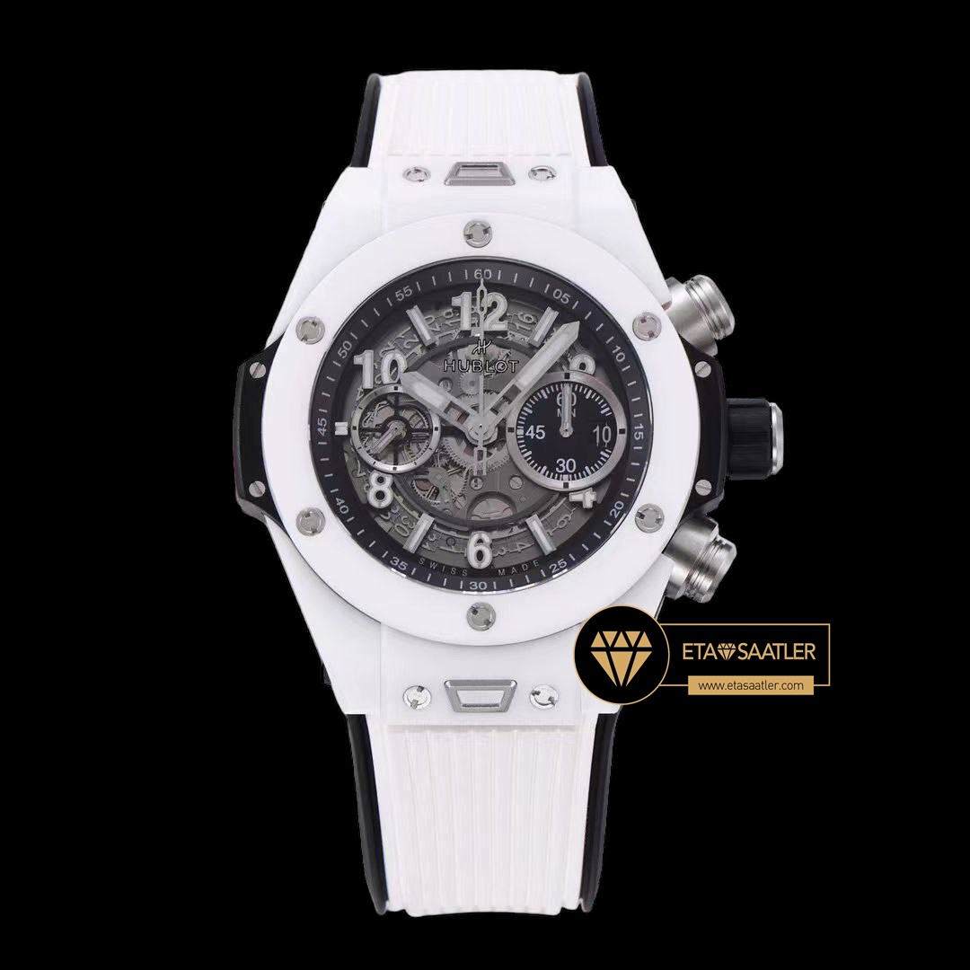 Hublot Big Bang Unico Beyaz Seramik HUB1280 İskelet Kadran Super Clone ETA