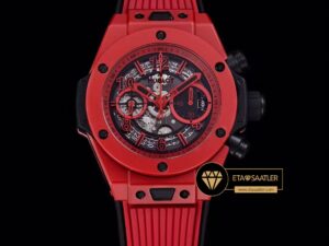 Hublot Big Bang Unico Kırmızı Seramik HUB1280 İskelet Kadran Super Clone ETA