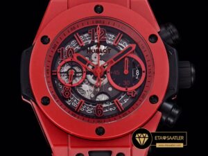 Hublot Big Bang Unico Kırmızı Seramik HUB1280 İskelet Kadran Super Clone ETA