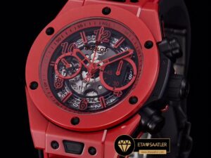 Hublot Big Bang Unico Kırmızı Seramik HUB1280 İskelet Kadran Super Clone ETA