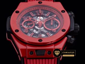 Hublot Big Bang Unico Kırmızı Seramik HUB1280 İskelet Kadran Super Clone ETA