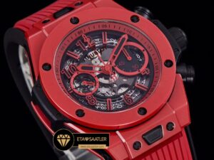 Hublot Big Bang Unico Kırmızı Seramik HUB1280 İskelet Kadran Super Clone ETA