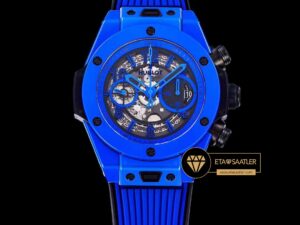 Hublot Big Bang Unico Mavi Seramik HUB1280 İskelet Kadran Super Clone ETA