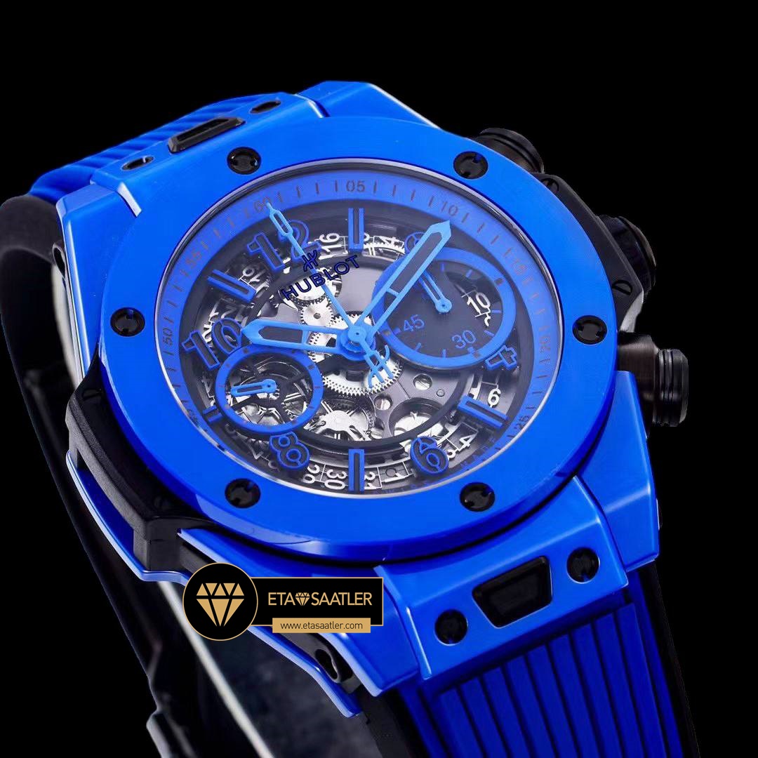 Hublot Big Bang Unico Mavi Seramik HUB1280 İskelet Kadran Super Clone ETA