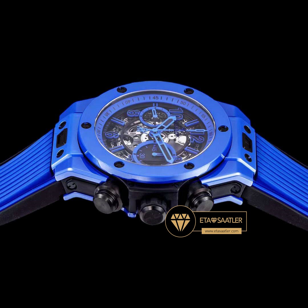 Hublot Big Bang Unico Mavi Seramik HUB1280 İskelet Kadran Super Clone ETA