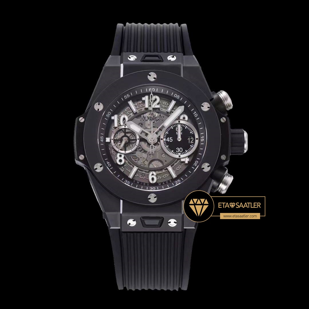 Hublot Big Bang Unico Siyah Seramik HUB1280 İskelet Kadran Super Clone ETA