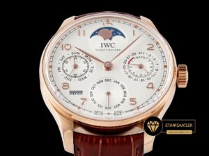 IWC Portuguese IW503302 Rose Çelik Perpetual Calendar Super Clone ETA