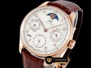 IWC Portuguese IW503302 Rose Çelik Perpetual Calendar Super Clone ETA