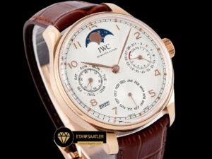 IWC Portuguese IW503302 Rose Çelik Perpetual Calendar Super Clone ETA