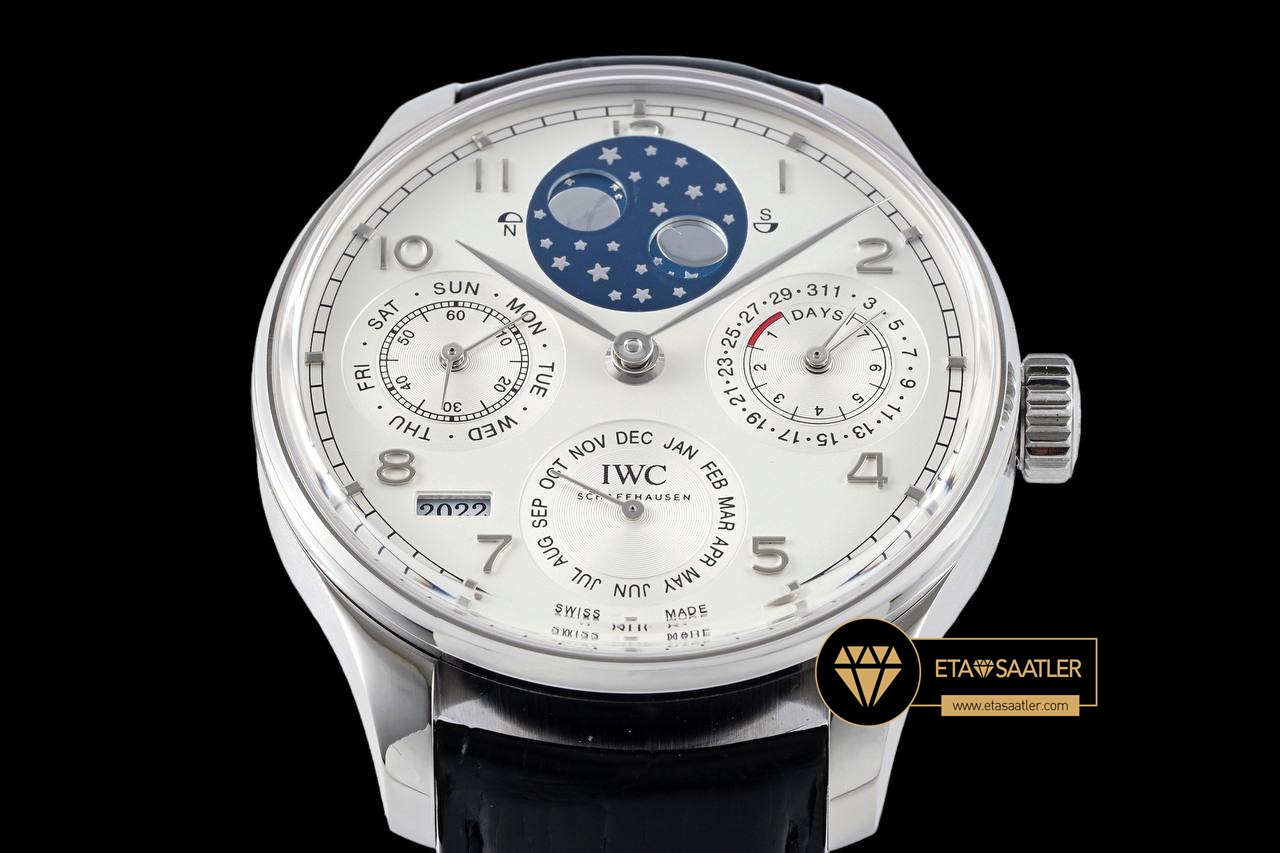 IWC Portuguese IW503406 Çelik Perpetual Calendar Super Clone ETA