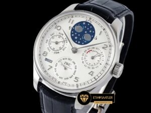 IWC Portuguese IW503406 Çelik Perpetual Calendar Super Clone ETA