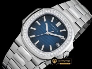 Patek Philippe Aquanaut 5167 Taşlı Bezel Mavi Kadran 40mm Super Clone ETA