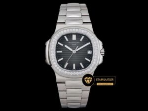 Patek Philippe Aquanaut 5167 Taşlı Bezel Siyah Kadran 40mm Super Clone ETA