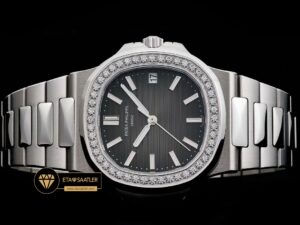 Patek Philippe Aquanaut 5167 Taşlı Bezel Siyah Kadran 40mm Super Clone ETA