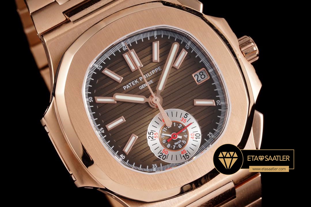 Patek Philippe Nautilus 5980 Rose Fyback Chronograph Super Clone ETA