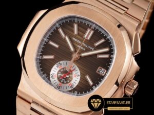 Patek Philippe Nautilus 5980 Rose Fyback Chronograph Super Clone ETA