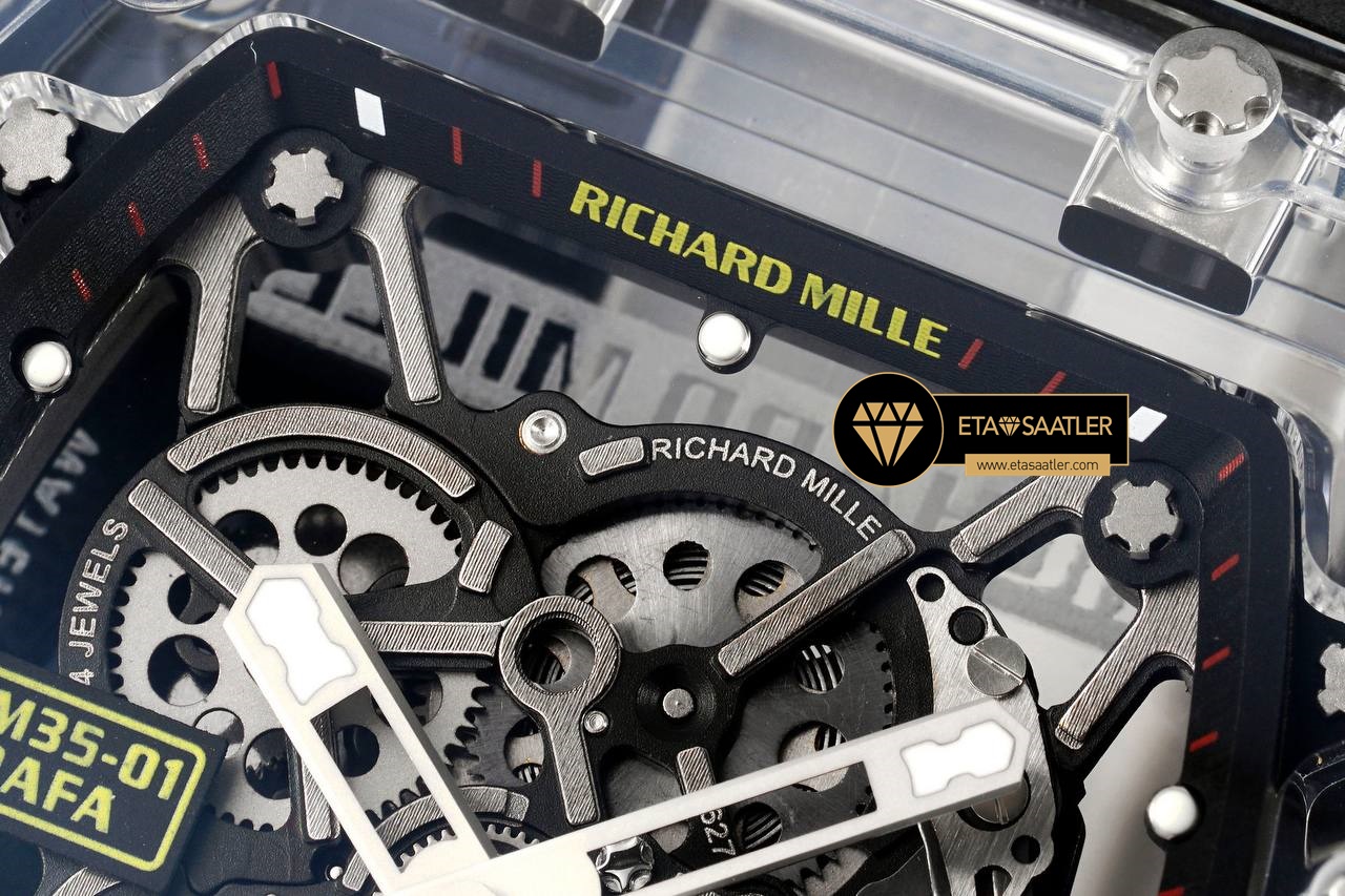 Richard Mille RM35-01 Karbon DLC Safir Cam Kasa SONIC V2 ETA