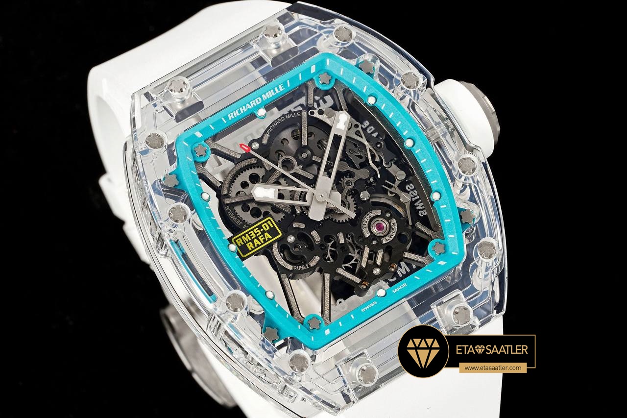 Richard Mille RM35-01 RAFA Karbon DLC Safir Cam Kasa SONIC V2 ETA