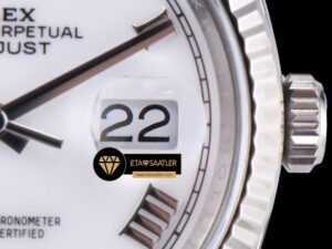 Rolex Datejust 126234 Roma Rakamlı Beyaz Kadran 36mm Clean Factory 3235 Super Clone ETA